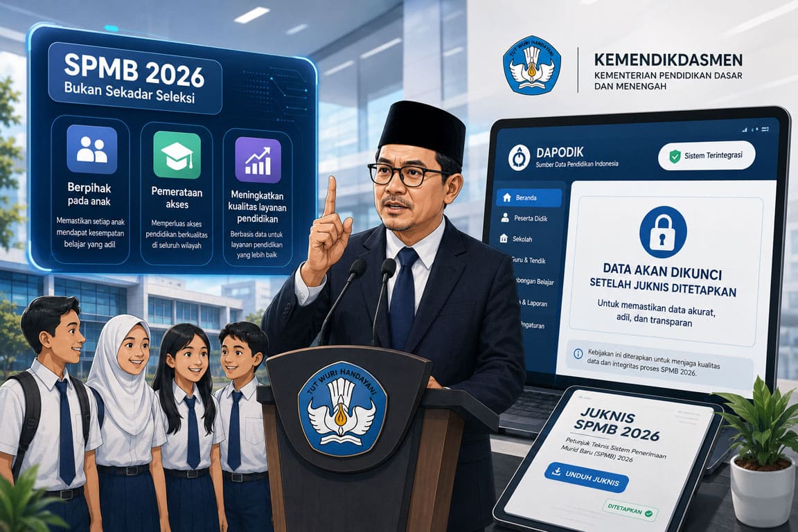 Kemendikdasmen: SPMB 2026 Bukan Sekedar Seleksi, Dapodik Dikunci Setelah Juknis Ditetapkan